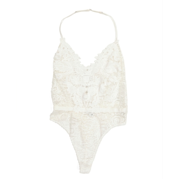 IN BLOOM by Jonquil  Stretch Lace Teddy Bodysuit, XL, Ivory, NWT - Picture 2 of 14